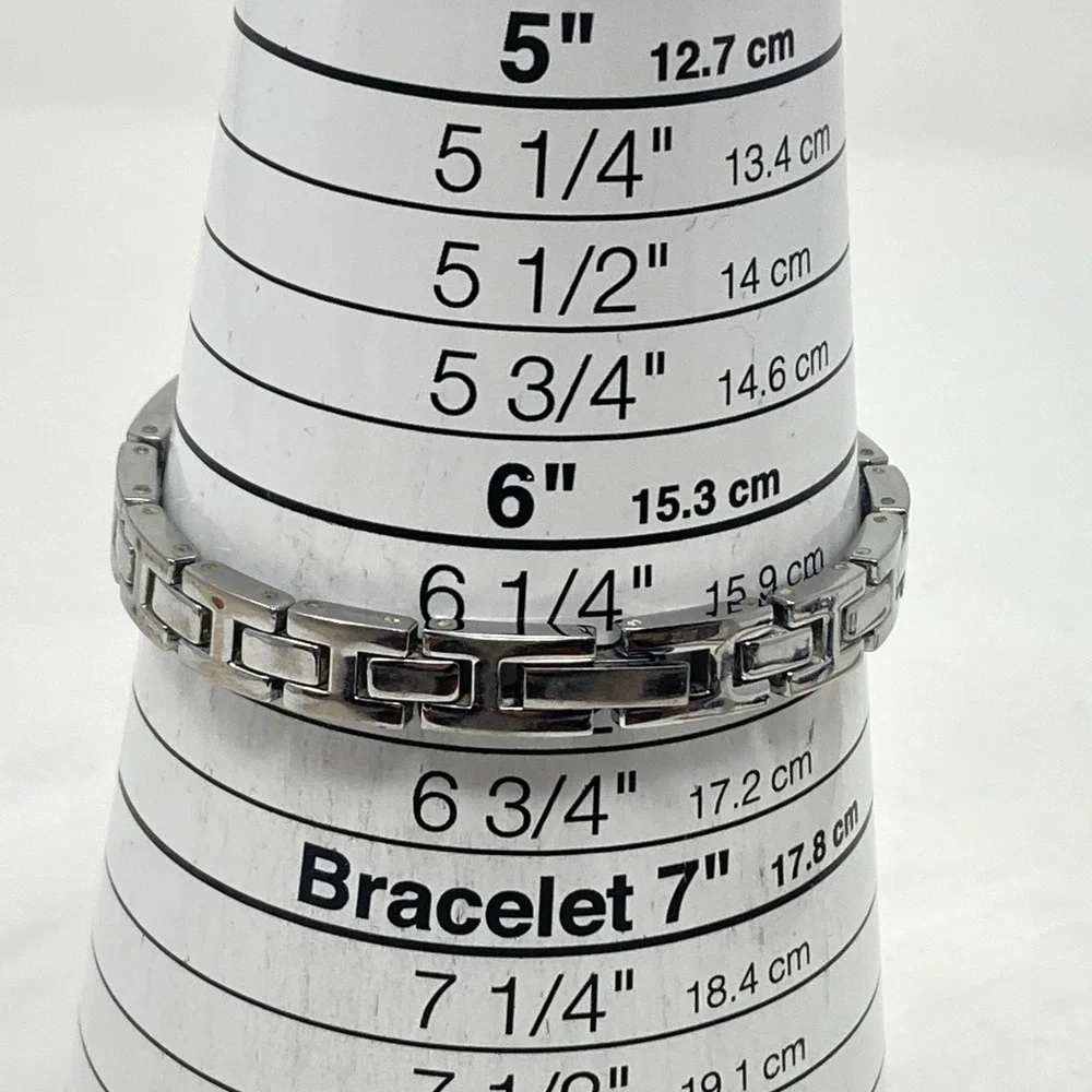 Armitron Watch Women 18mm Silver Tone Crystals Bling MOP Dial New Battery 6.5